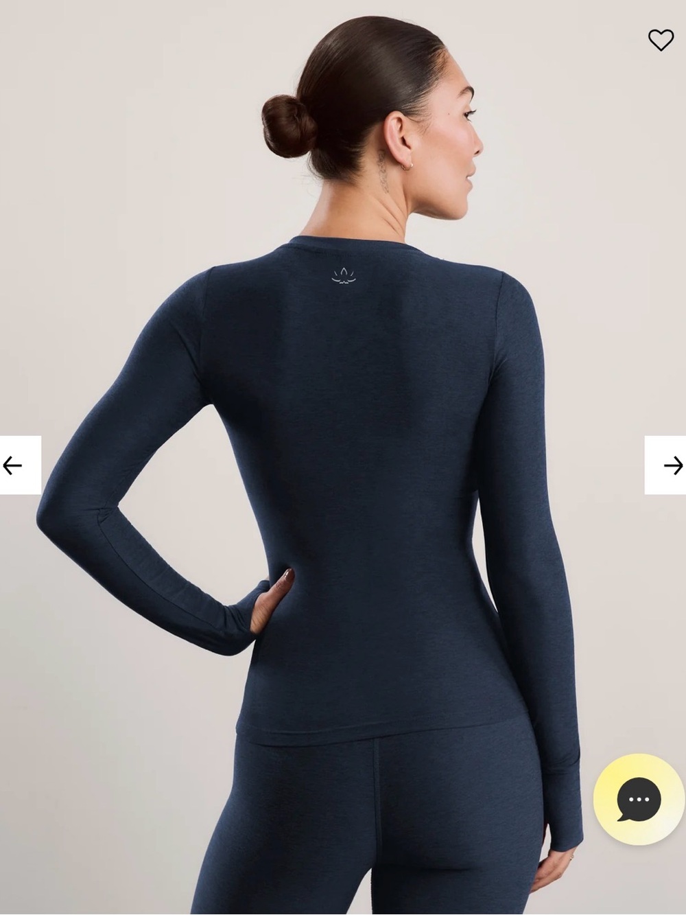 Beyond Yoga Featherweight Classic Crew Pullover - Navy - Size Small - Picture 2 of 5